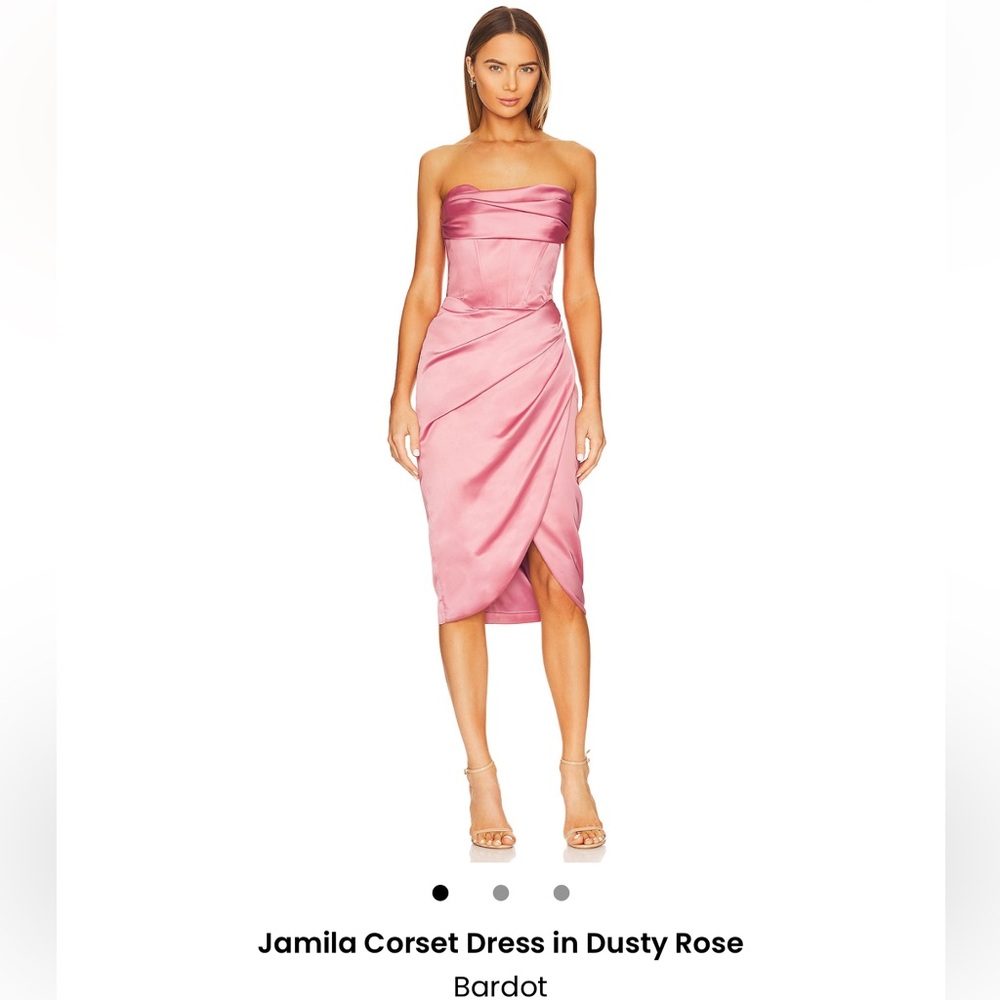 NWT Bardot Jamila Corset Strapless Dress Aqua
